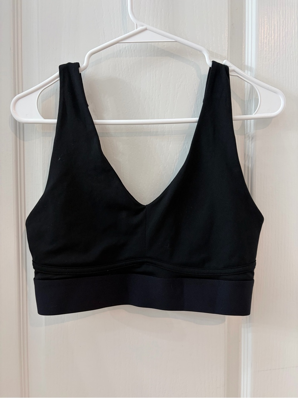 Fabletics Black V-Neck Sports Bra 14 ptp